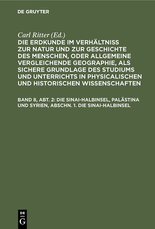 Die Erdkunde von Asien / Ritter, Carl