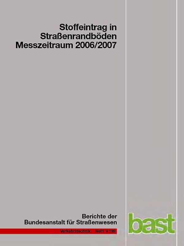 Stoffeintrag in Straßenrandböden