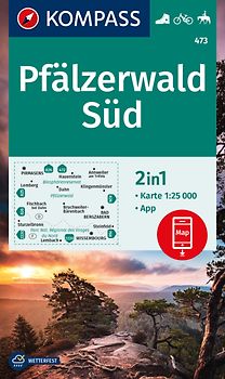 KOMPASS Wanderkarte 473 Pfälzerwald Süd 1:25.000