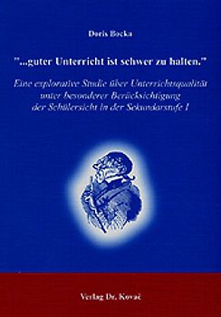 ... guter Unterricht ist schwer zu halten
