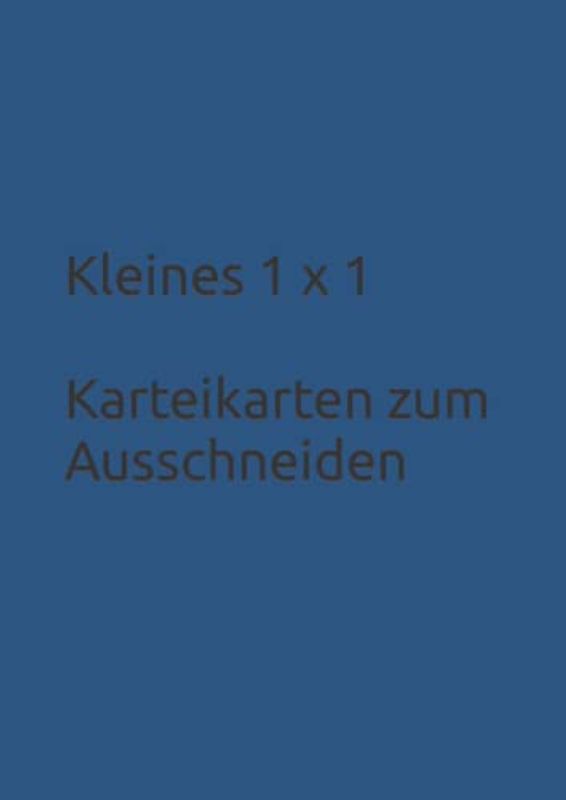 Kleines 1 x 1 Karteikarten