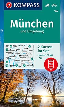 KOMPASS Wanderkarten-Set 184 München und Umgebung (2 Karten) 1:50.000