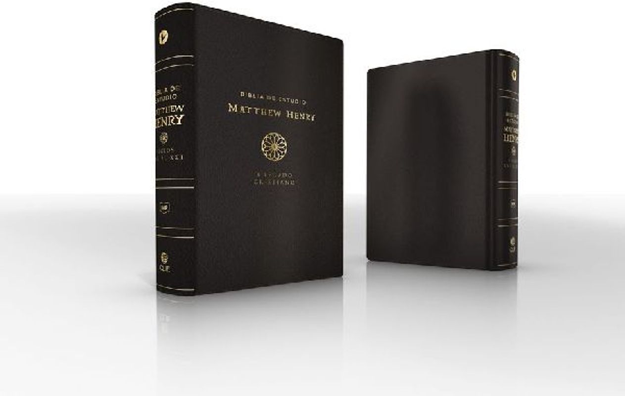 Rvr, Biblia de Estudio Matthew Henry Y Legado Cristiano, Leathersoft, Negro, Interior a DOS Colores, Con Índice, Comfort Print