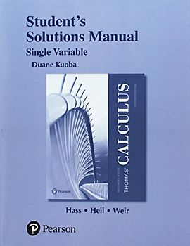 Student Solutions Manual Thomas' Calculus, Single Variable: Stud Solu Manu Thom Cal SSP_14