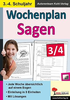 Wochenplan Sagen / Klasse 3-4