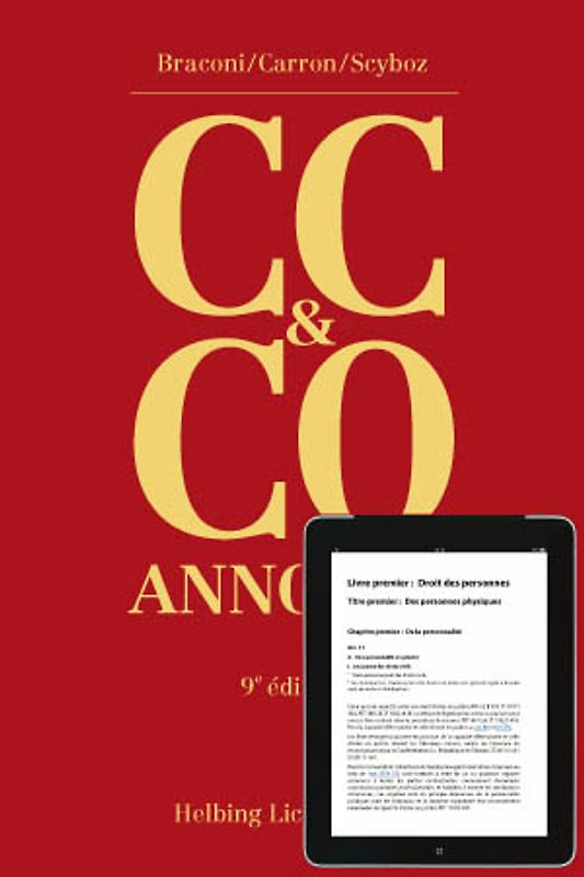 Code civil suisse et Code des obligations annotés (CC & CO) - Print und e-Book - similicuir