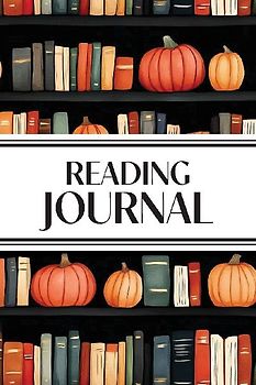 Reading Journal (Watercolor Pumpkins in Bookshelves)
