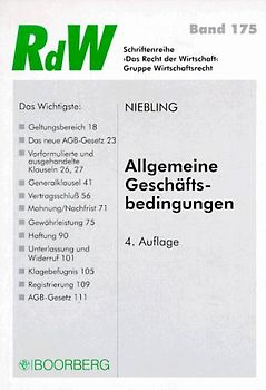 Allgemeine Geschäftsbedingungen. Einführung in Rechtsfragen und Gestaltung