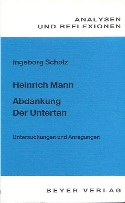 Mann,Heinrich - Der Untertan - Abdankung