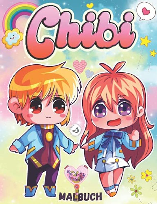 Chibi Malbuch: Für Erwachsene und Kinder, Mädchen und Jungen jeden Alters, Teenager, Jugendliche, 50+ Super süße und entzückende Kawaii Chibis ... Elfen, Vampire, Musical & Mini Chibis 2021
