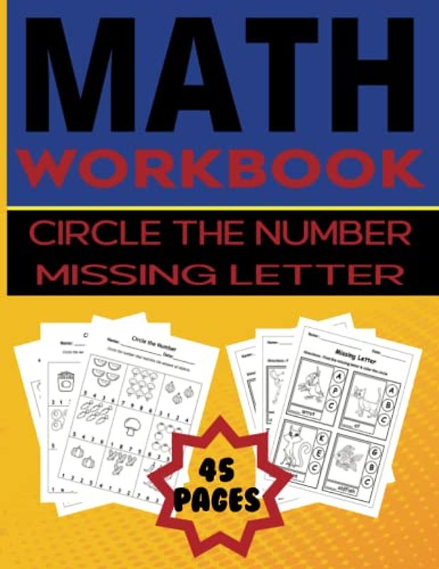Math Workbook: Circle The Number & Missing Letter
