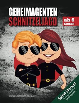 Geheimagenten Schnitzeljagd Kindergeburtstag ab 6 Jahren: Kreativ geplante Schatzsuche mit lustigen Hinweisen und spannender Fallermittlung mit Fußspuren & Fingerabdrücken (Bravo Schatzsuche)
