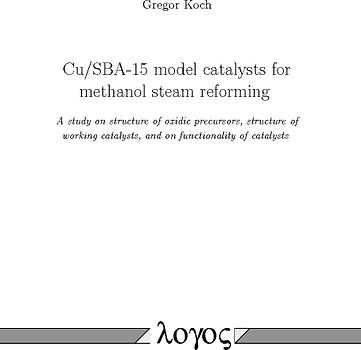 Cu/SBA-15 model catalysts for methanol steam reforming