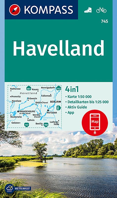 KOMPASS Wanderkarte 745 Havelland 1:50.000