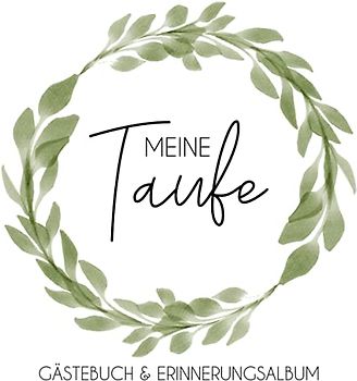 Meine Taufe: Personalisiertes Gästebuch mit Fragen & Erinnerungsalbum zur Taufe, 100 Seiten, grüner Blätterkranz