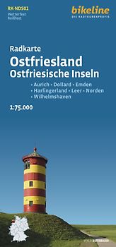 Radkarte Ostfriesland Ostfriesische Inseln