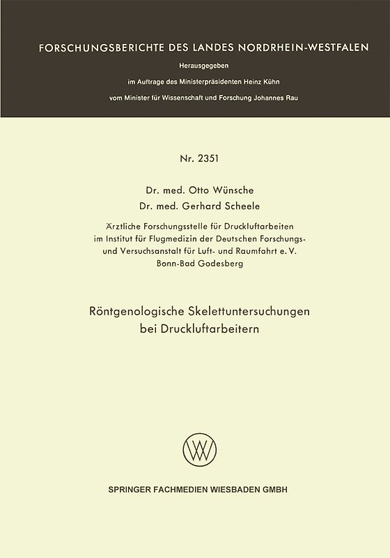 Röntgenologische Skelettuntersuchungen bei Druckluftarbeitern