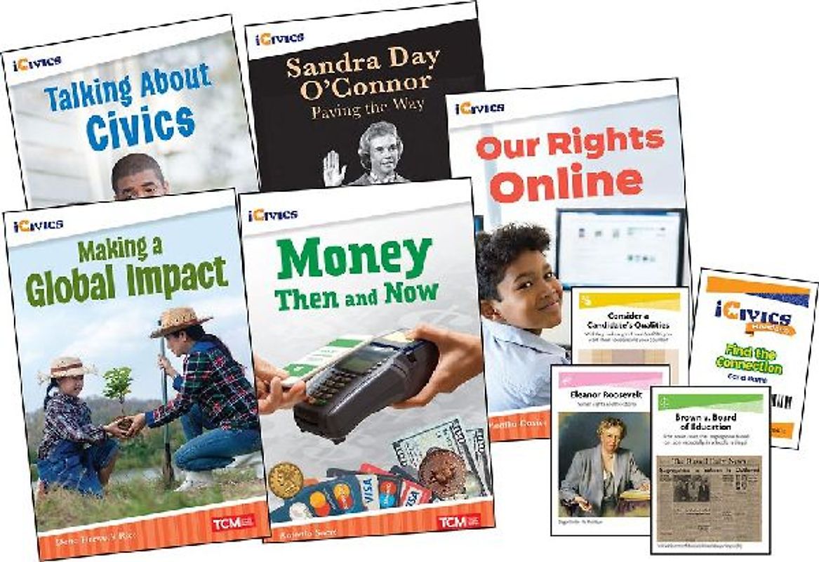 Icivics Grade 5: Community & Social Awareness 5-Book Set + Game Cards