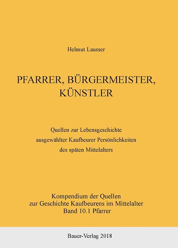 Pfarrer, Bürgermeister, Künstler