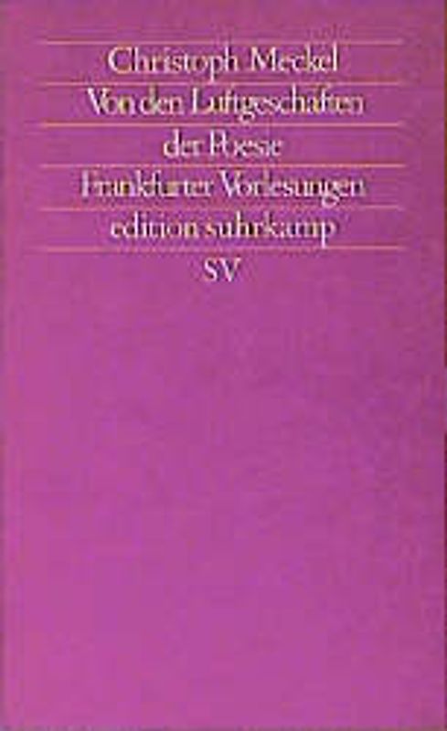 Von den Luftgeschäften der Poesie