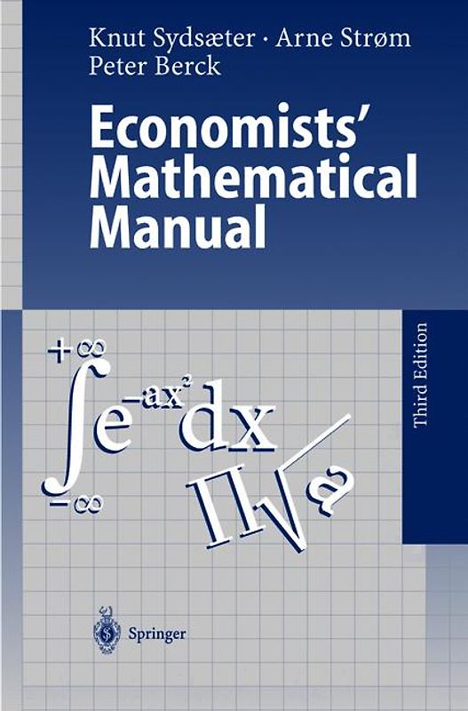 Economists’ Mathematical Manual