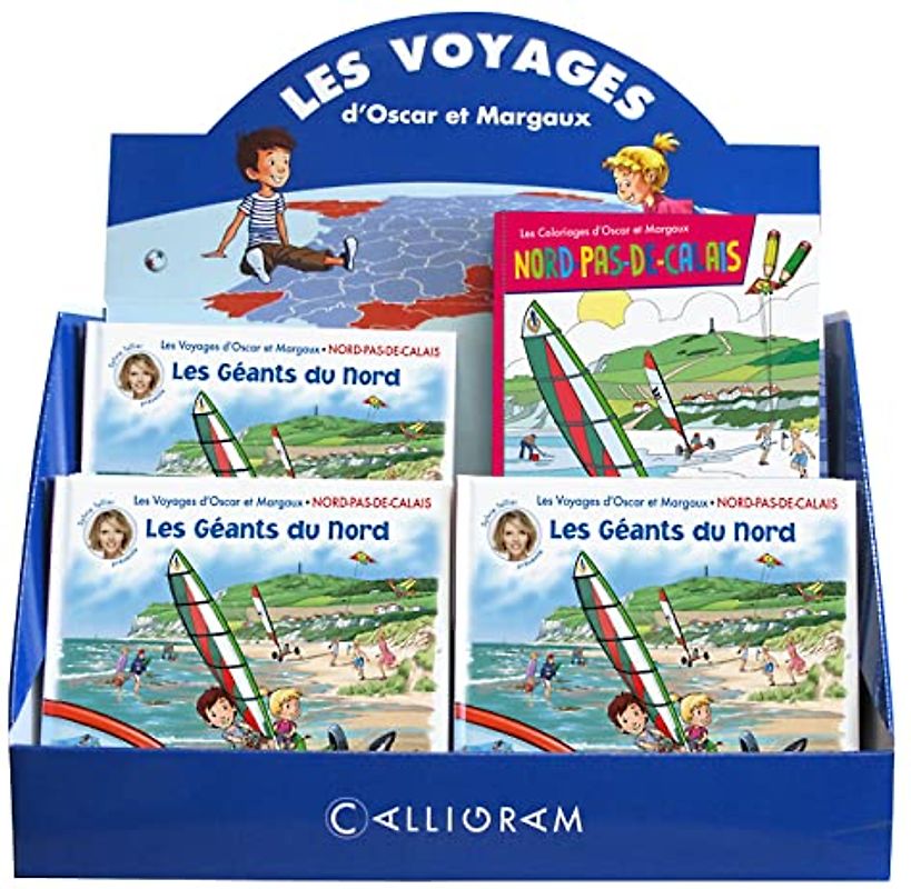 Présentoir O ET M (2.2) Nord-pas-de-Calais : 18 livres + 12 coloriages