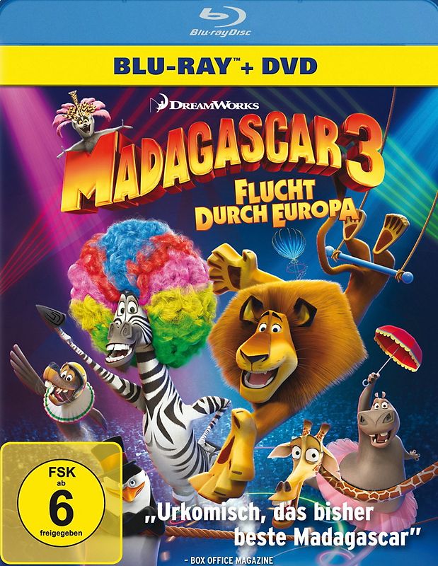 Madagascar 3: Flucht durch Europa [inkl. DVD] Blu-ray Disc