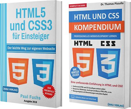 HTML5 und CSS3 für Einsteiger + HTML und CSS Kompendium (Hardcover)