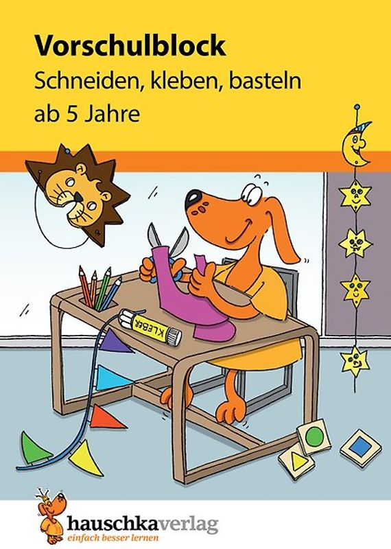 Vorschulblock ab 5 Jahre für Junge und Mädchen - Schneiden, kleben, basteln