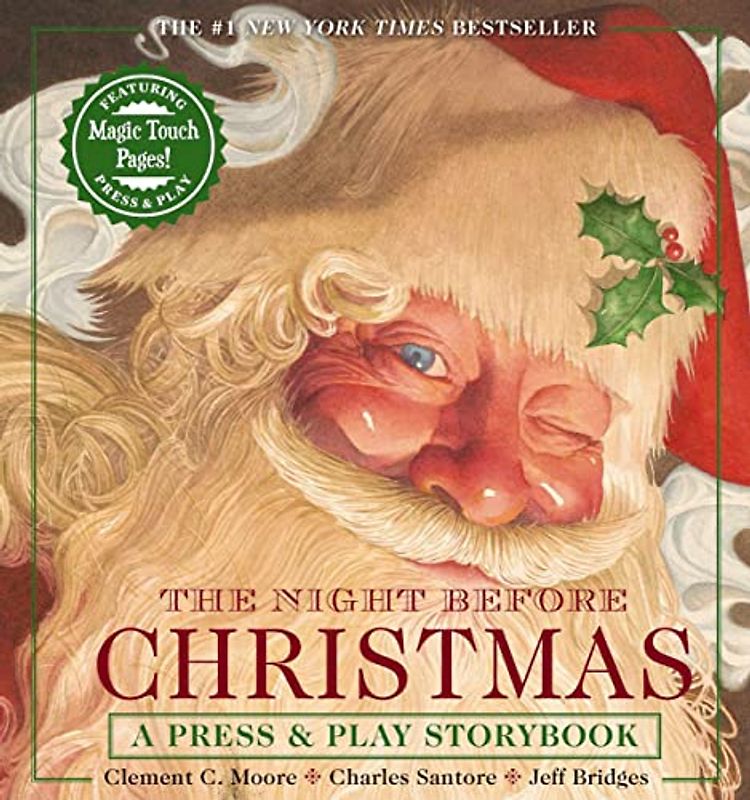 The Night Before Christmas Press and Play Storybook: The Classic Edition Hardcover Book Narrated by Jeff Bridges