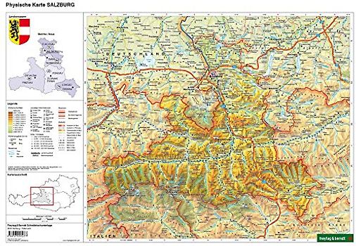 Schreibtischunterlage DUO, Schulhandkarte Salzburg 1:400.000: Österreich 1:1 Mio auf Rückseite (freytag & berndt Poster + Markiertafeln)