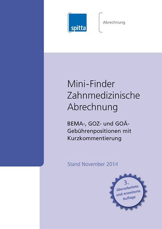 Mini-Finder Zahnmedizinische Abrechnung