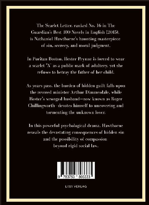 Nathaniel Hawthorne: The Scarlet Letter (English Edition)