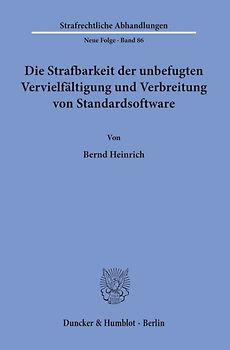 Die Strafbarkeit der unbefugten Vervielfältigung und Verbreitung von Standardsoftware.