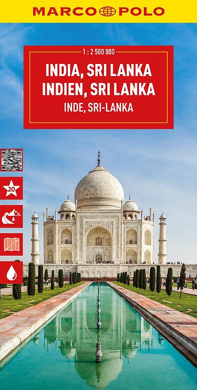 MARCO POLO Reisekarte Indien, Sri Lanka 1:2,5 Mio.