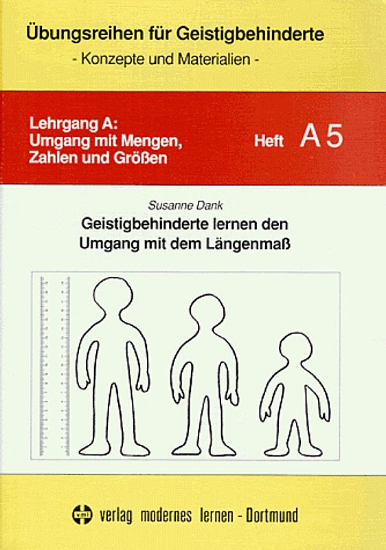 Geistigbehinderte lernen den Umgang mit dem Längenmass