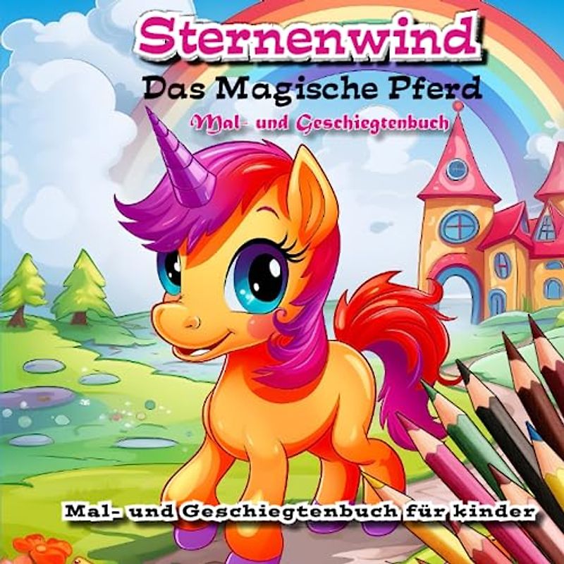 Sternenwind “Das Magische Pferd” - Mal- und Geschiegtenbuch fur kinder