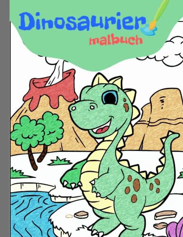 Dinosaurier Malbuch: für Kinder ab 4-12: Ausmalbuch für Mädchen und Jungen