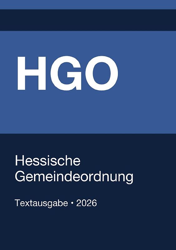 HGO - Hessische Gemeindeordnung 2026