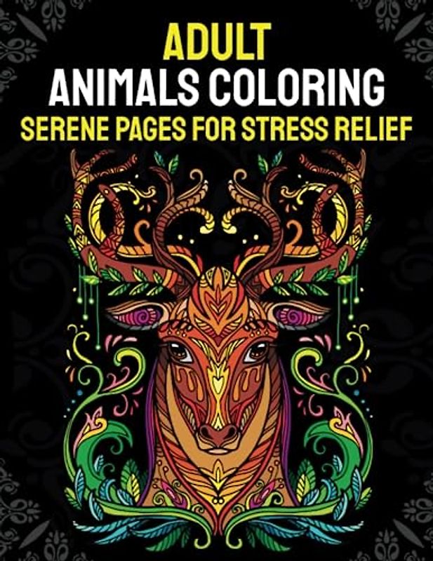 Adult Animals Coloring: Serene Pages for Stress Relief