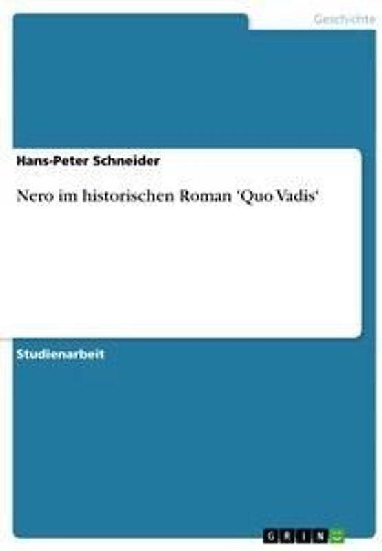 Nero im historischen Roman 'Quo Vadis'