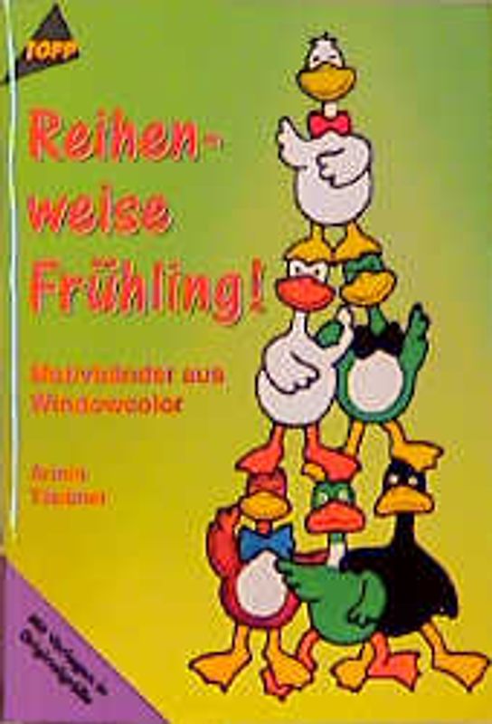 Reihenweise Frühling. Borten aus Windowcolor