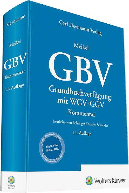 GBV Grundbuchverfügung mit WGV und GGV