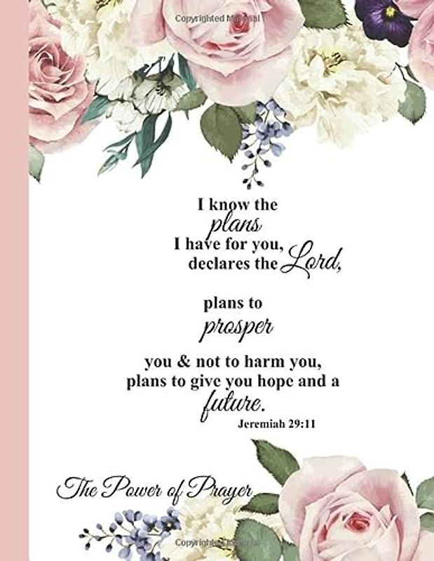 THE POWER OF PRAYER: *Bible Study Journal for Conquering Fear, Anxiety & Worry* (Stress Relief Journal with Prompts & Christian Scripture)