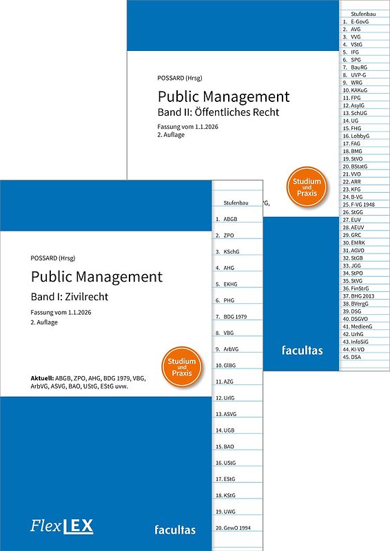 Kombipaket FlexLex Public Management | Band I: Zivilrecht und Band II: Öffentliches Recht