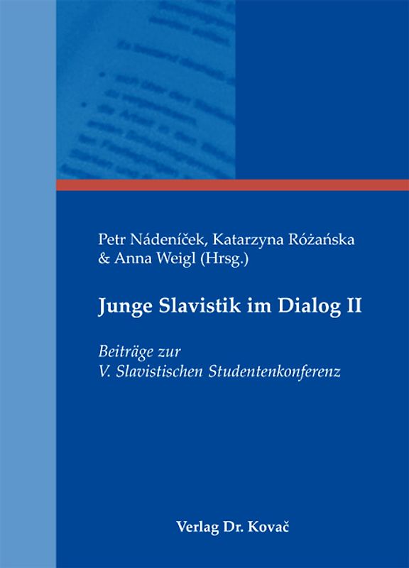 Junge Slavistik im Dialog II