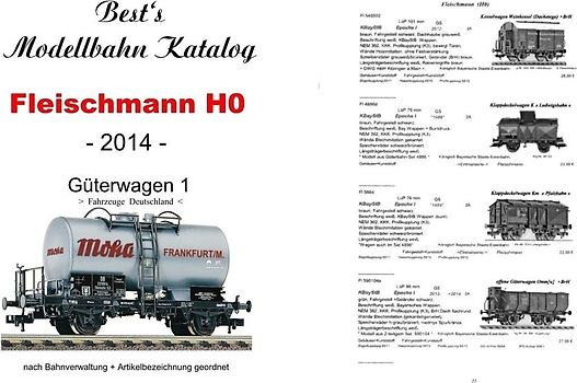 Best`s Modellbahn Katalog Fleischmann H0 Güterwagen 1 (Deutschland) 2014