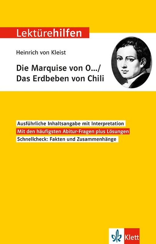 Klett Lektürehilfen Heinrich von Kleist, Die Marquise von O… Das Erdbeben in Chili