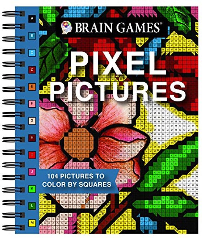 Brain Games - Pixel Pictures: 104 Pictures to Color by Squares