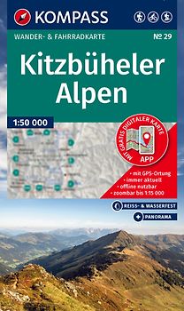 KOMPASS Wanderkarte 29 Kitzbüheler Alpen 1:50.000